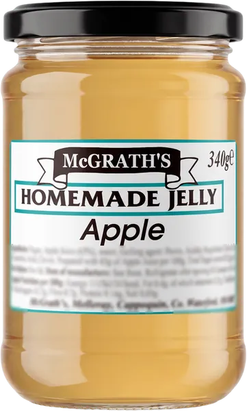 McGrath's Homemade Apple Jelly, 340g jar with black lid
